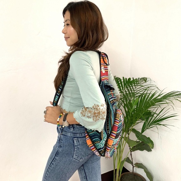 Foldable Heart-Shaped Colorful Cotton Day Backpack - Picture 5 of 12